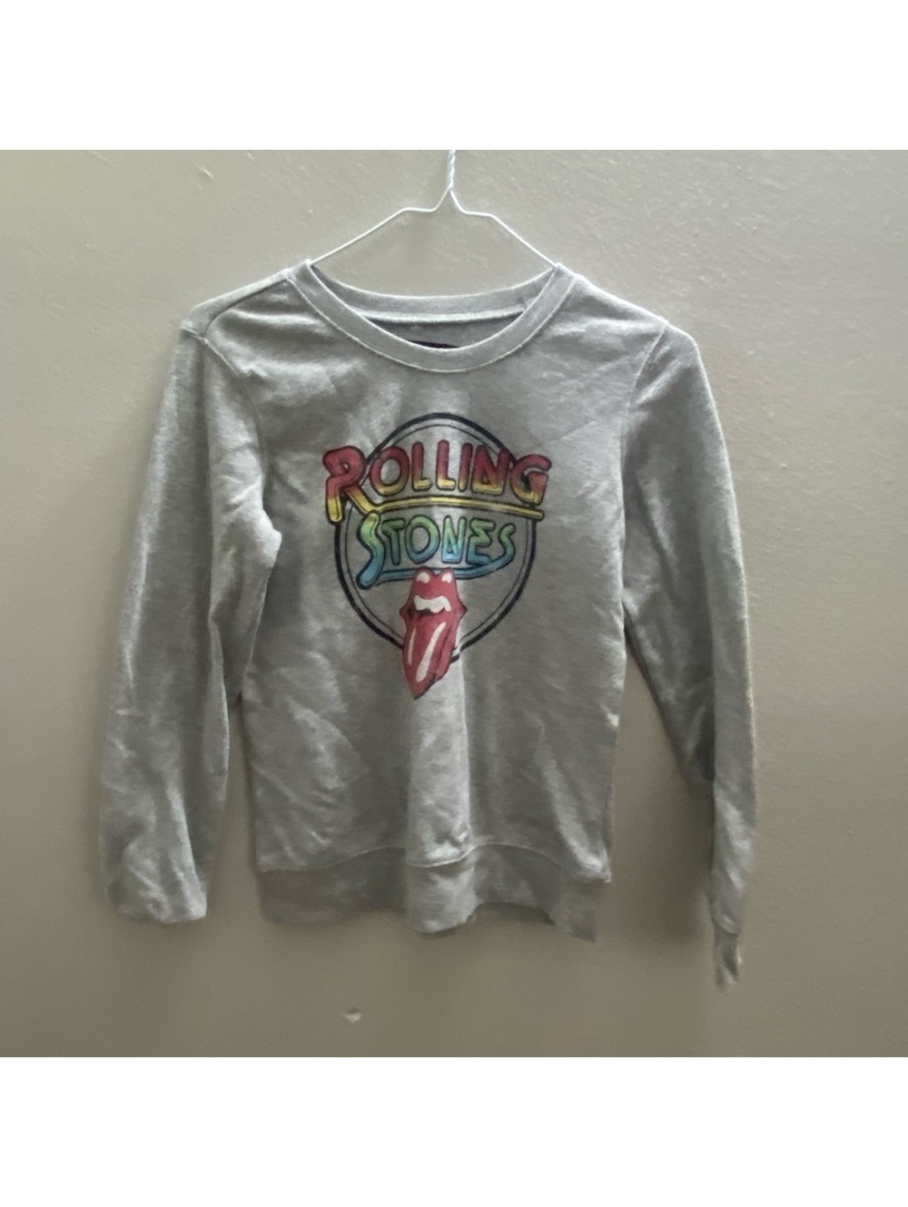 Girls The Rolling Stones Large Gray Pullover Sweatshirt Tote11